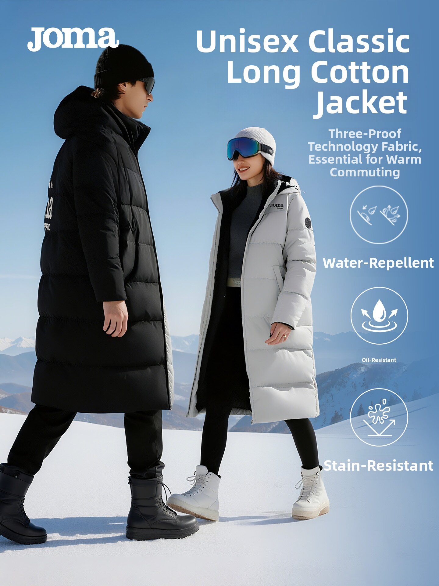 Joma | Hooded Water Resistant Thicken Winter Coat Presyo 5,138 Piso*Libreng Shipping