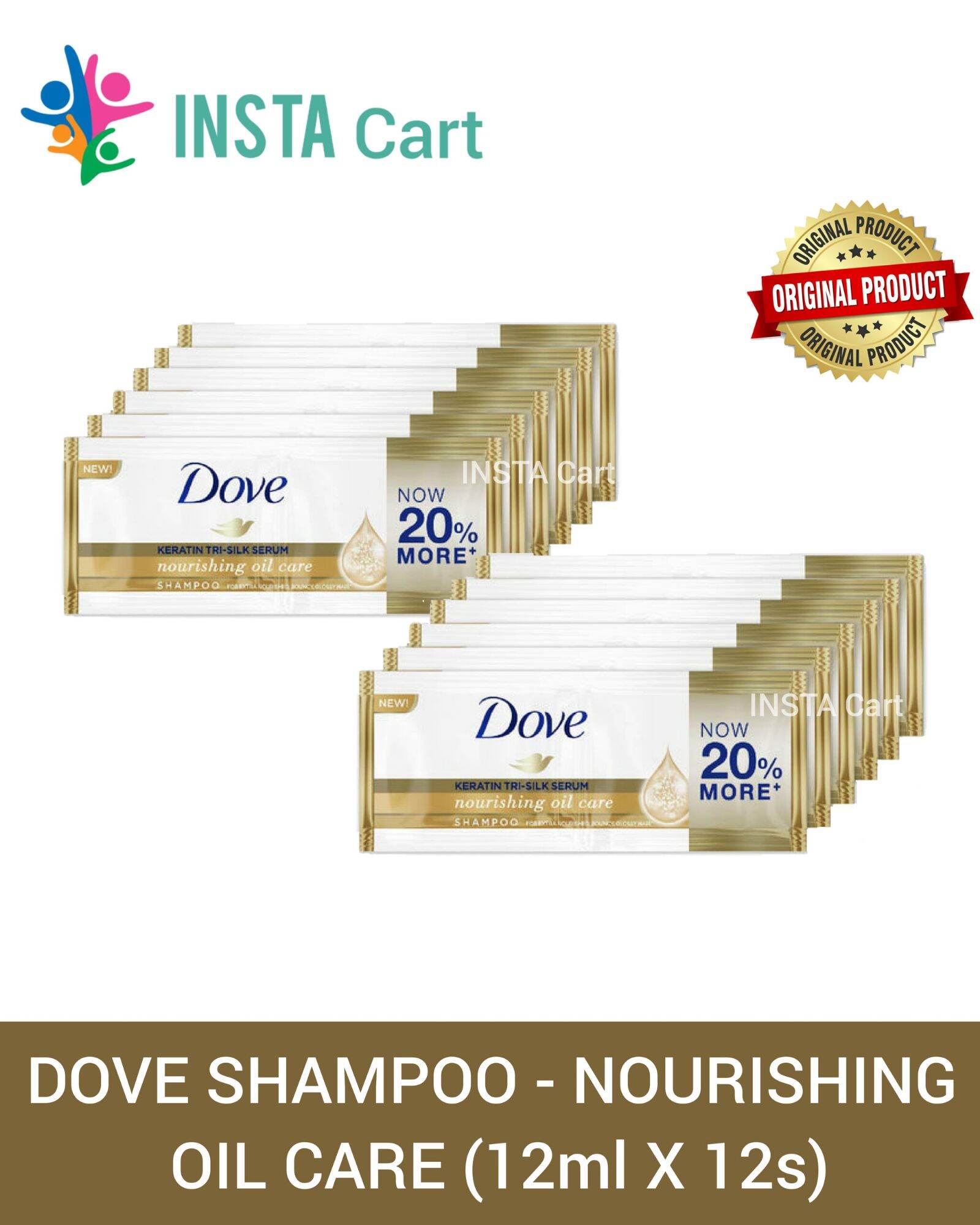 DOVE SHAMPOO KERATIN TRISILK SERUM NOURISHING OIL CARE (12ml X 12s) SACHET Lazada PH