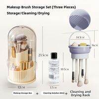 Vilscijon | Rotating Dustproof Makeup Brush Holder