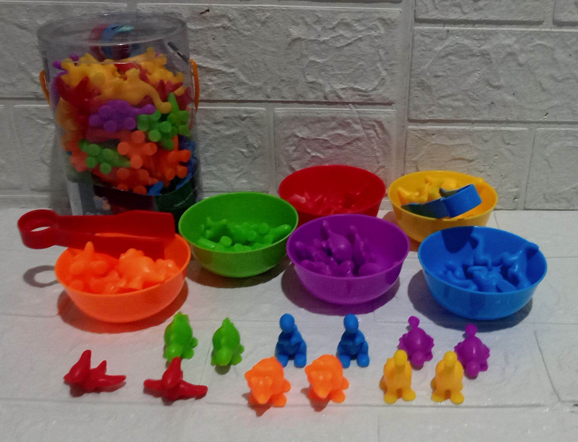 Dinosaur Manipulatives Color Sorting Montessori Educational Toy