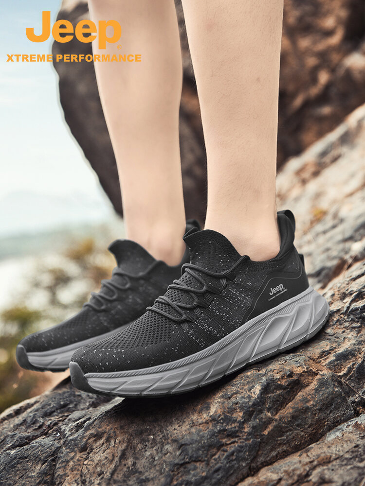 Jeep | Jeep Men's Outdoor Lightweight Hiking Shoes Breathable Mesh Professional Climbing Anti-slip Sport Shoes Shock Absorption Comfortable Presyo 4,268 Piso*Libreng Shipping