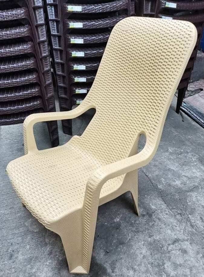 🌹ZOOEY TROPICAL HIGH BACK RATTAN WITH ARMREST MONOBLOC CHAIR🌹 💜COLORS