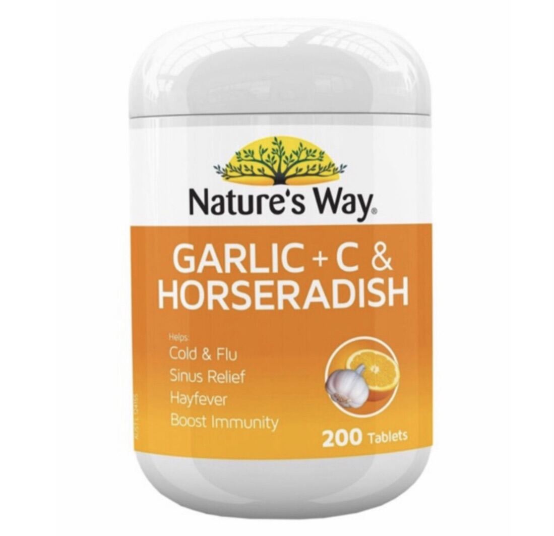 Nature's Way Garlic + C & Horseradish For Common Colds, Nasal