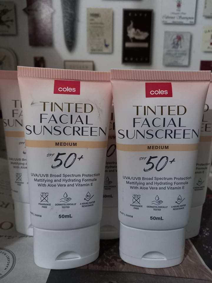 Coles Tinted Facial Sunscreen spf 50+ Lazada PH