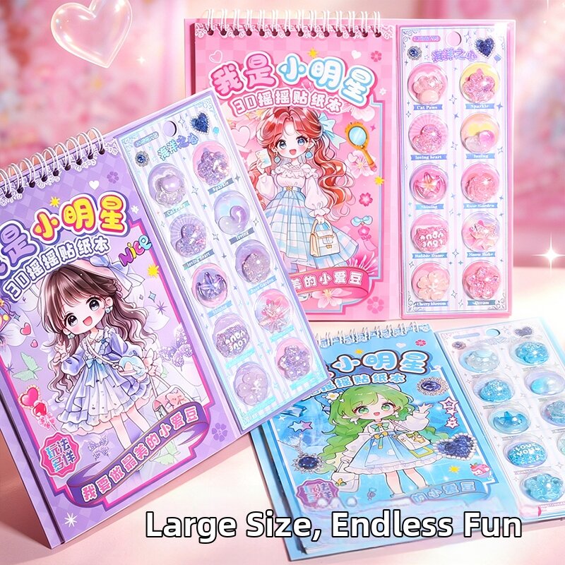 3D Shimmer Dress Up Stickers Quiet Book