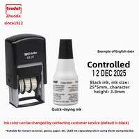 TRODAT | Adjustable Date Re-inkable Flip Chinese-English Digital Stamp Document Review Time Stamp
