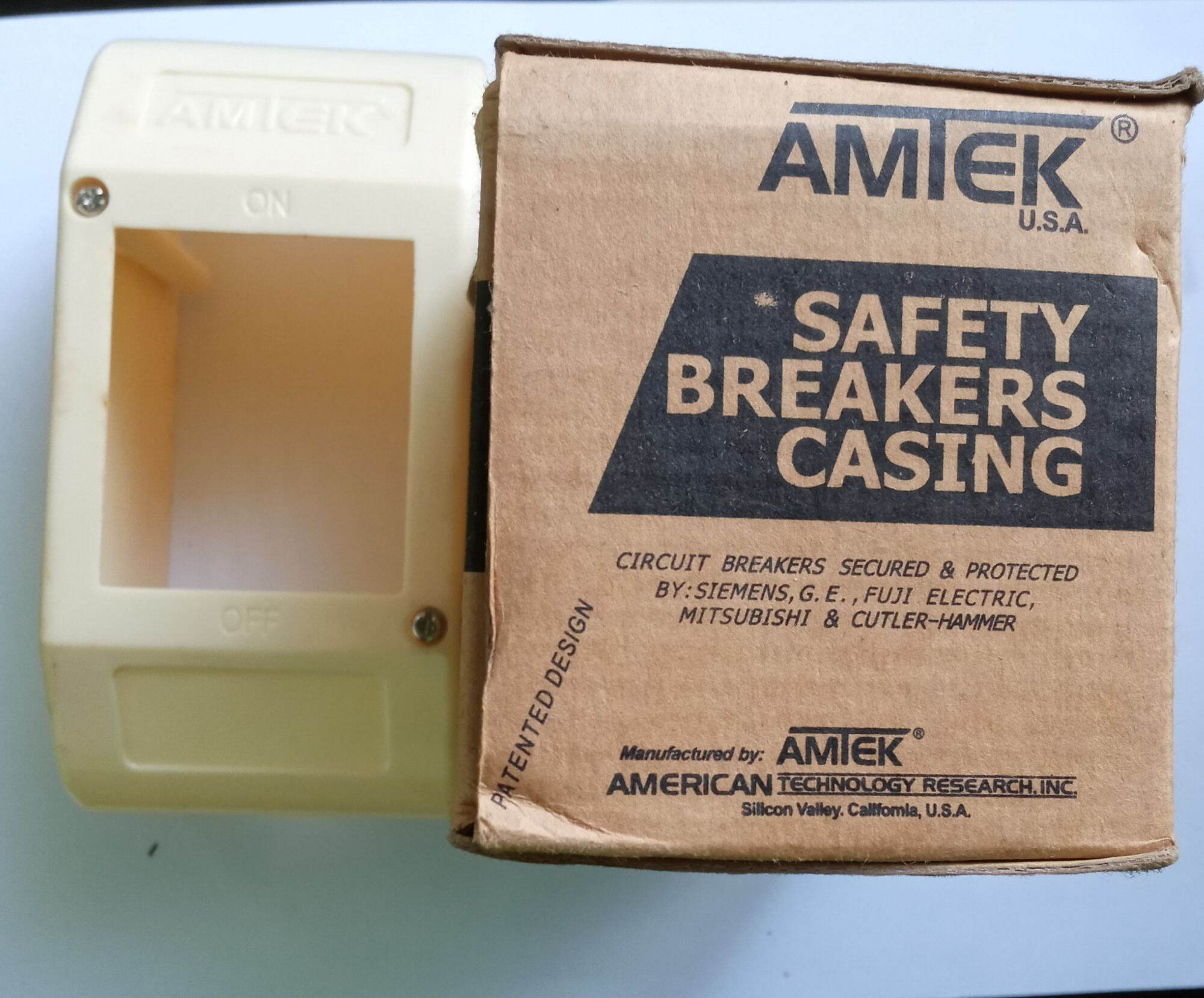 AMTEK Safety breaker box Enclosure Only for 2 pole Plug In breaker and Bolt On Breaker On