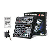 NEW BAXS audio mixer 4 channel 16DSP MX04BT professional mixer built-in na EQ recording function na sumusuporta sa Bluetooth/USB/MP3/PC playback at mga kagamitan sa pagkanta digital audio mixer with equalizer