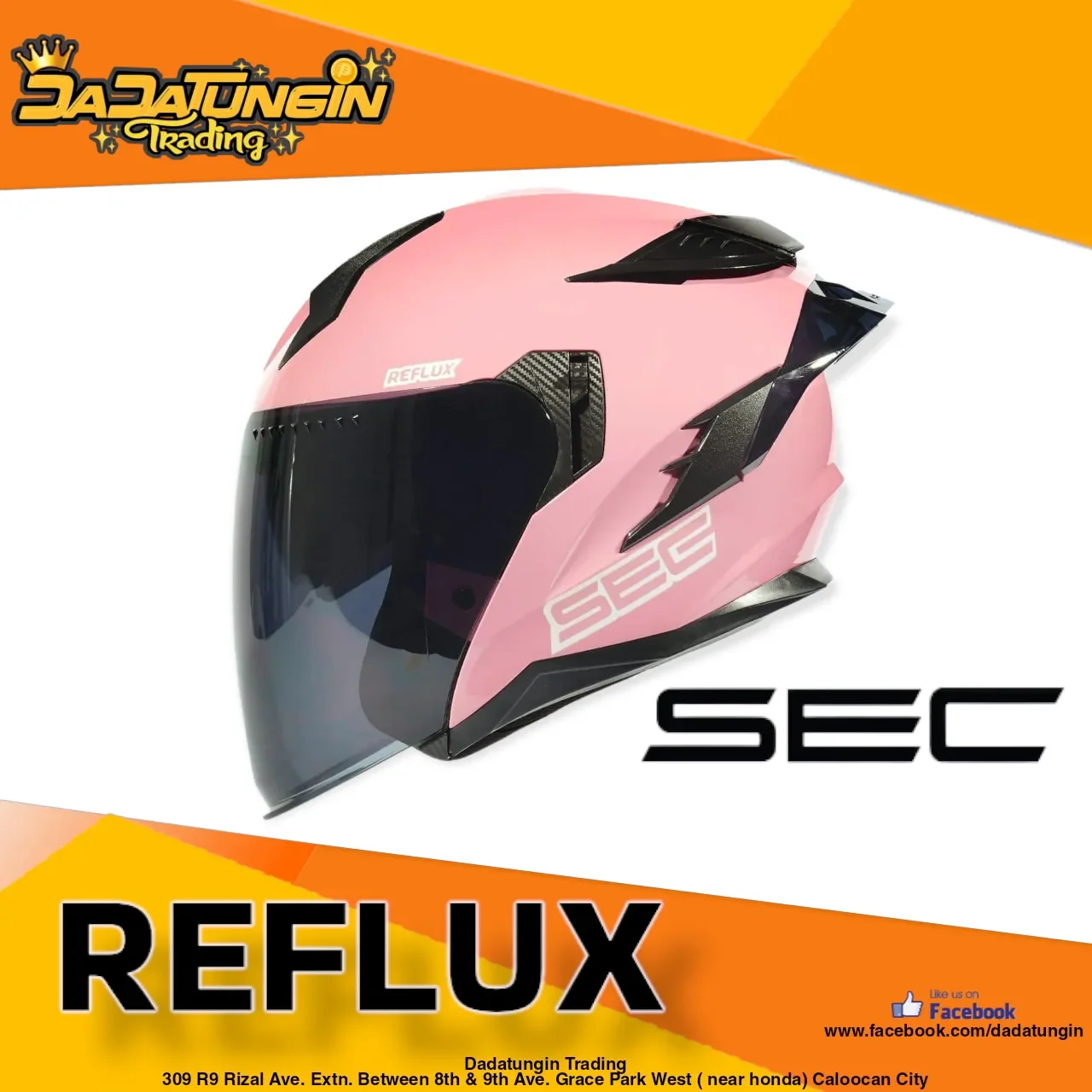 sec open face helmet