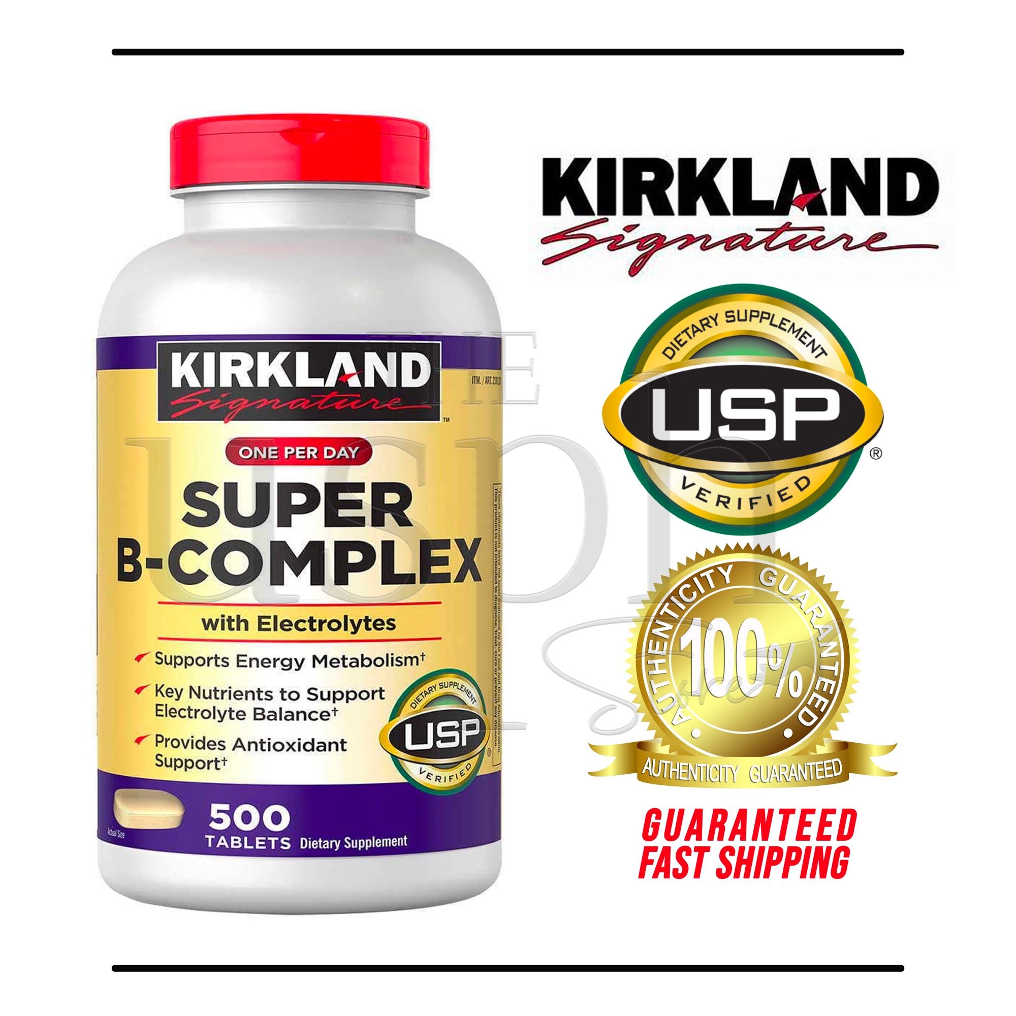 Kirkland Signature One Per Day Super B-Complex With Electrolytes - 500 ...