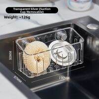 josogo | Wall-mounted Hole-free Drying and Storage Rack for Kitchen Sink