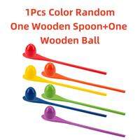 Montessori Rainbow Wooden Spoon Sensory Toy Color Matching Balance Game Kid Early Educational Wooden Toy Preschool Teaching Aids