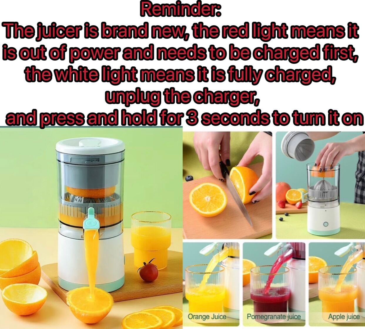 Electric Orange Juicer Fruit Juice Machine USB Electric Juicer Lazada PH