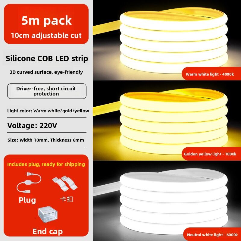 GEEK 3C | Waterproof COB LED Strip Light 220v