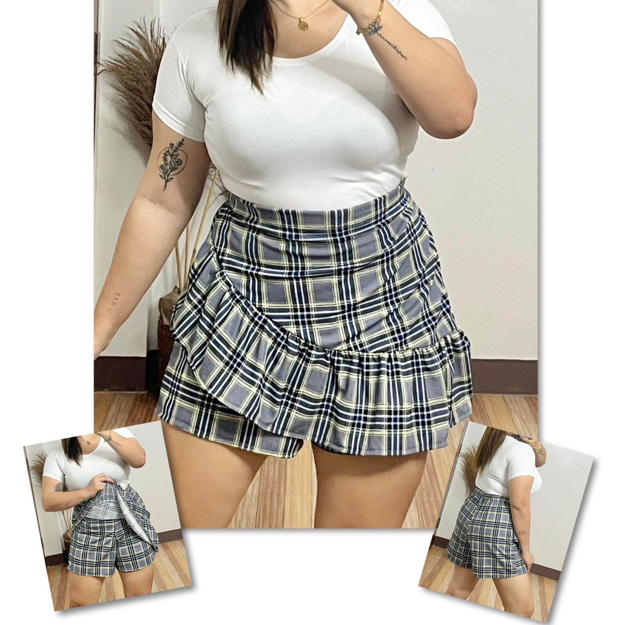 Plus size clearance white skorts