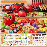 BABYSHOME | Cooking Playset for Kids 3 6 Years Old with Cutting Grilling Functions Safe Non Toxic Material Pretend Play Kitchen Set Educational Toy for Boys Girls