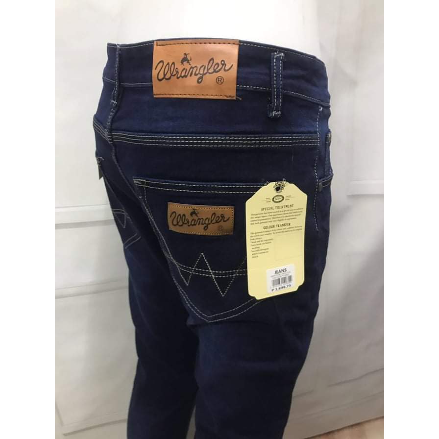 Wrangler dark blue stretchable skinny jeans pants for men 26-36 | Lazada PH