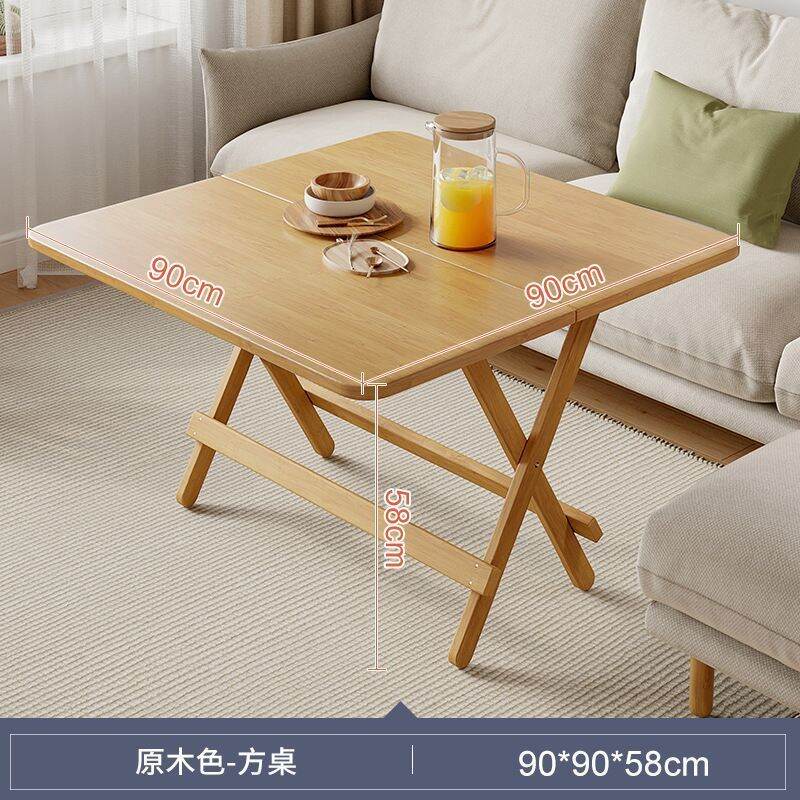 Solid Wood Folding Table Household Small Apartment round Table Foldable