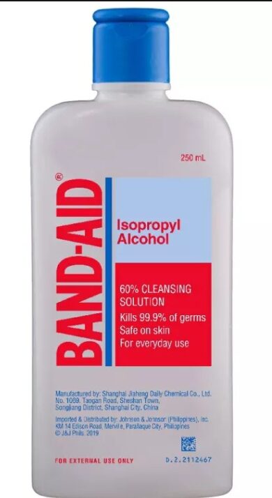 Band sale aid alcohol