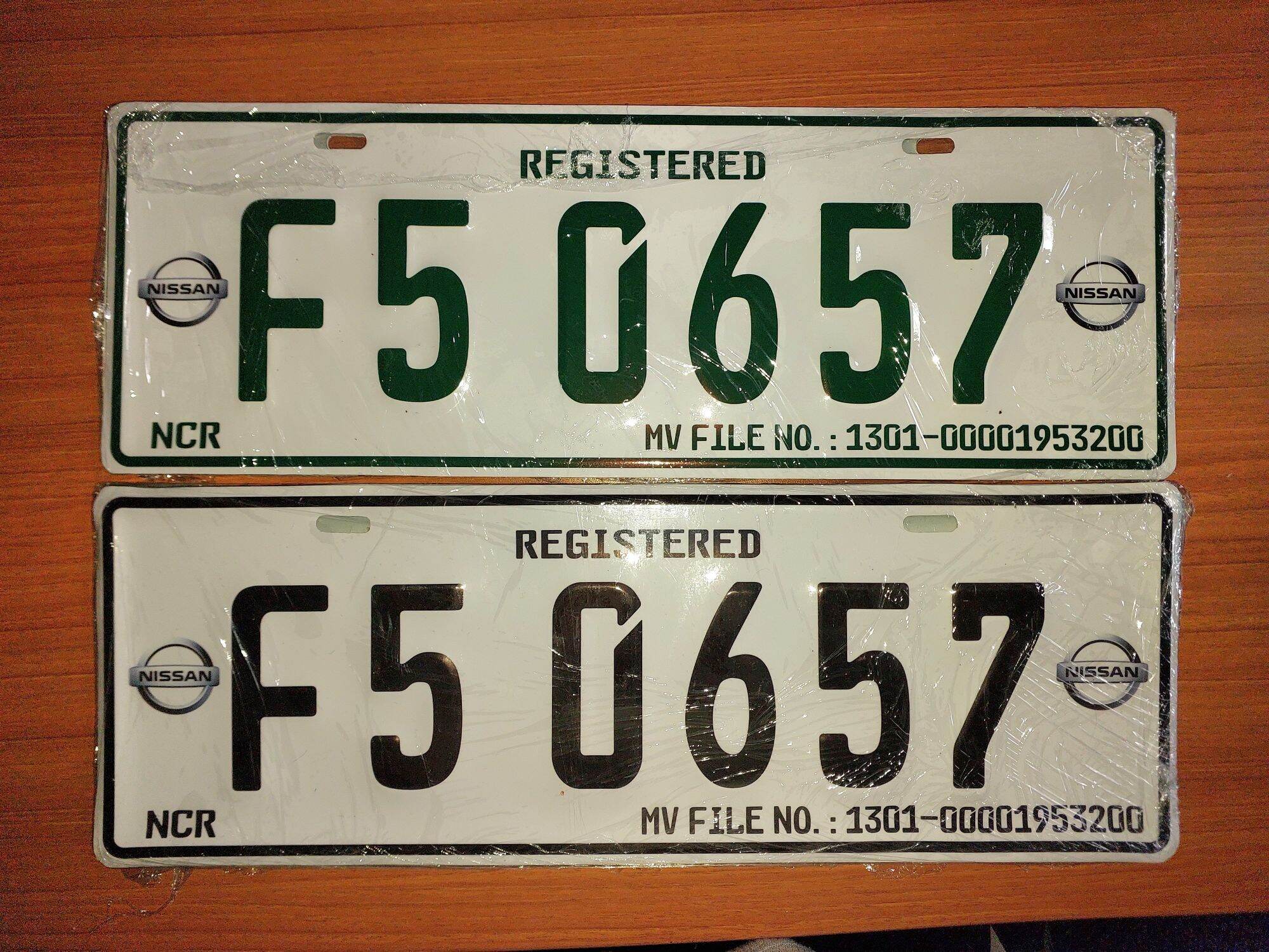 CAR PLATE PAIR STANDARD SIZE GALAVANIZE EMBOSSED PLATE - REGULAR. 