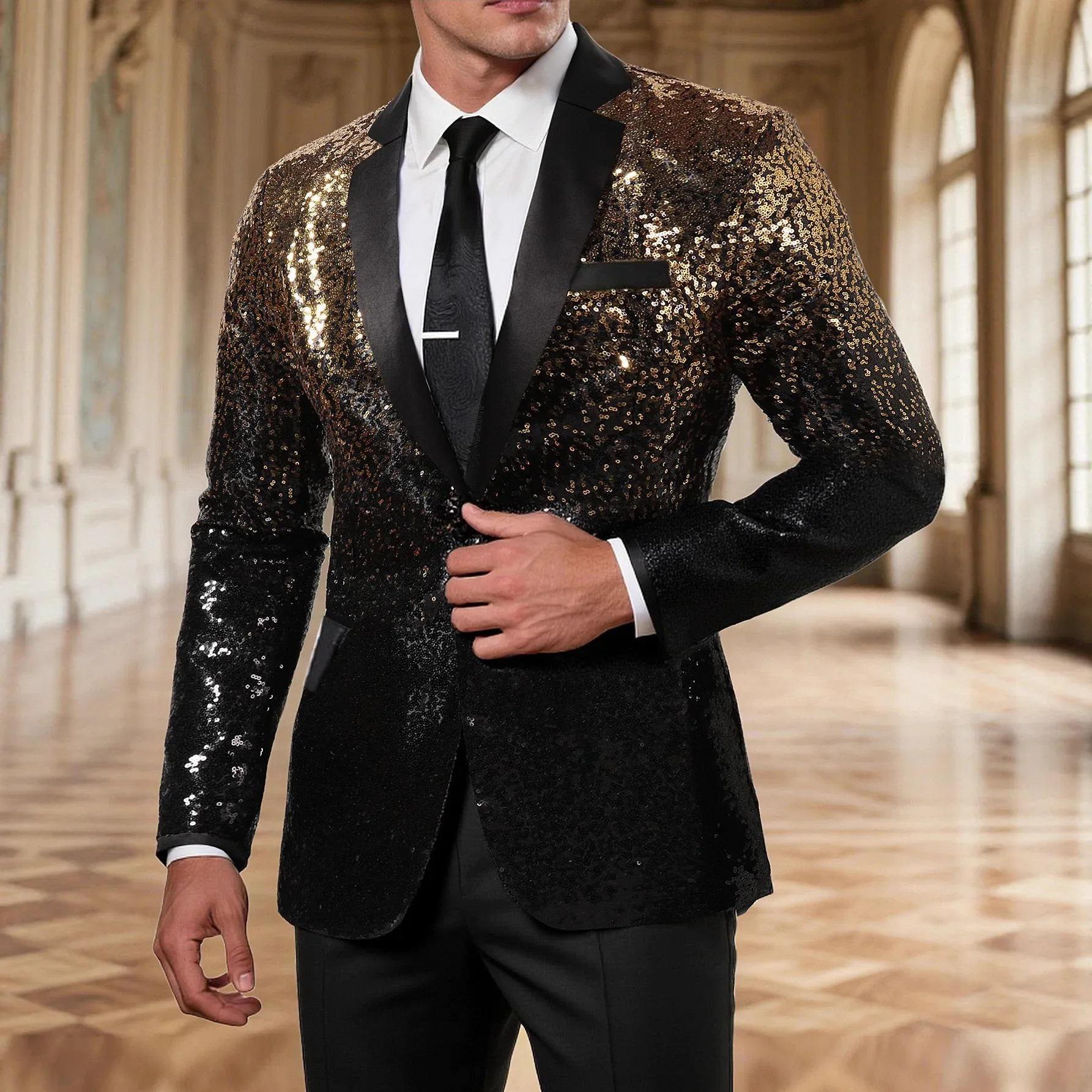glitter dress code for men mens sparkly suit blue, Sico A blue main image 0