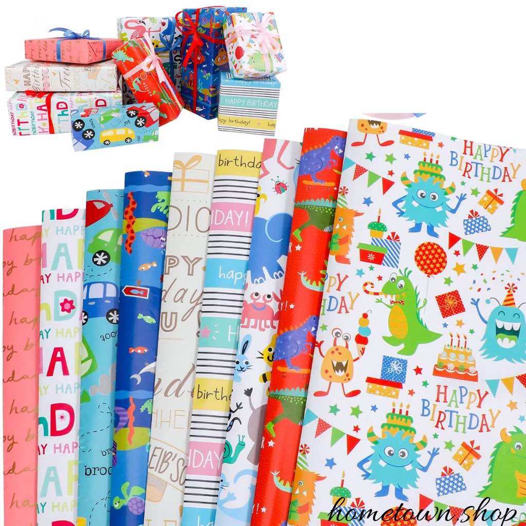 10 / 20 / 30PCS Christmas Gift Wrapper Birthday Wedding Gift Paper Present Packing Paper Xmas Wrapper