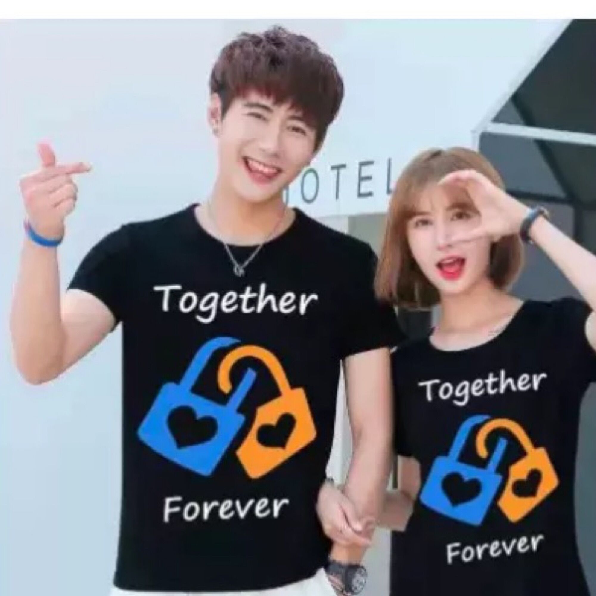 Lock Together Forever Couple T-shirt 