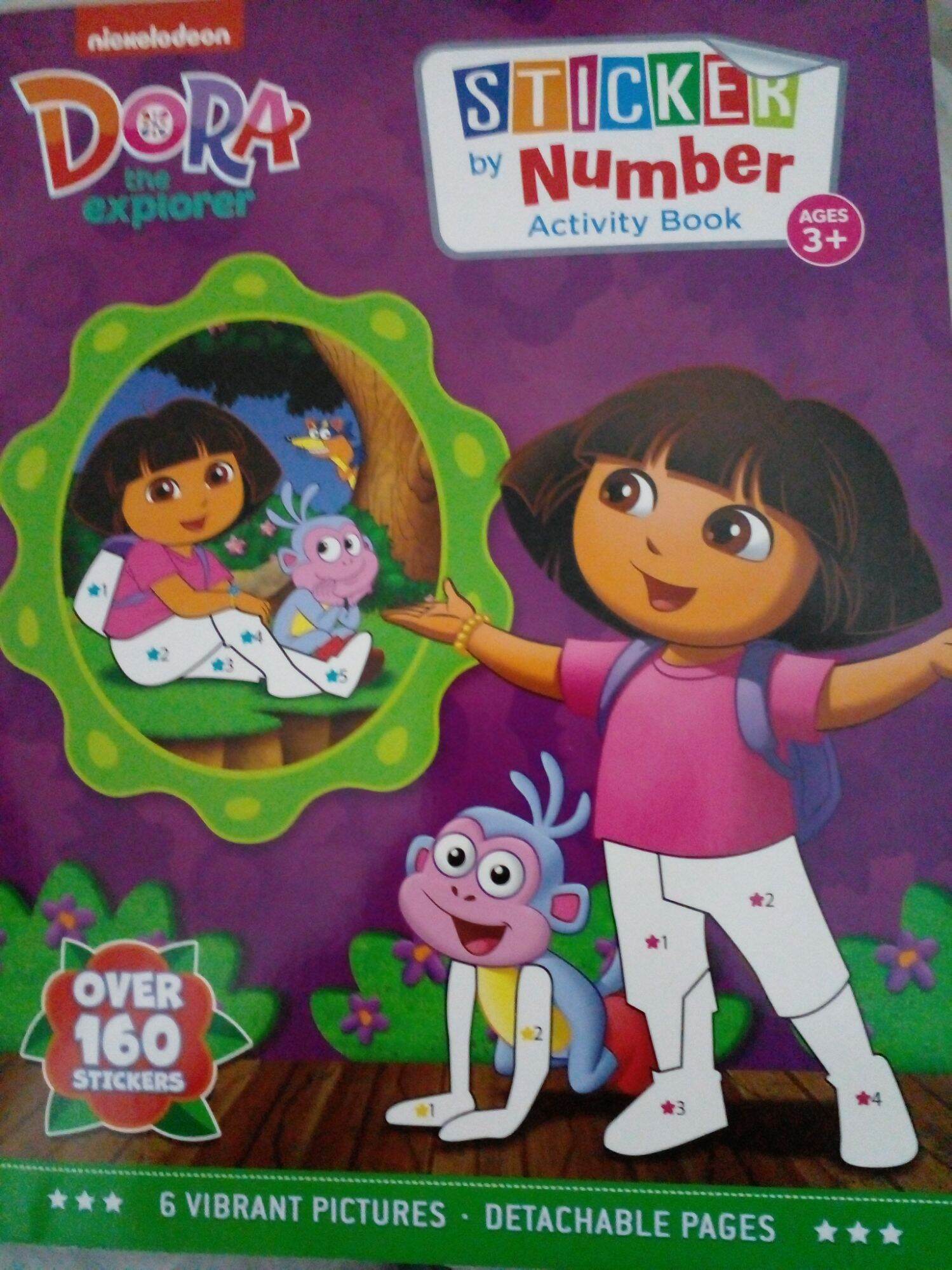 Dora the Explorer Sticker by Number Book, Learning Materials for kids ...