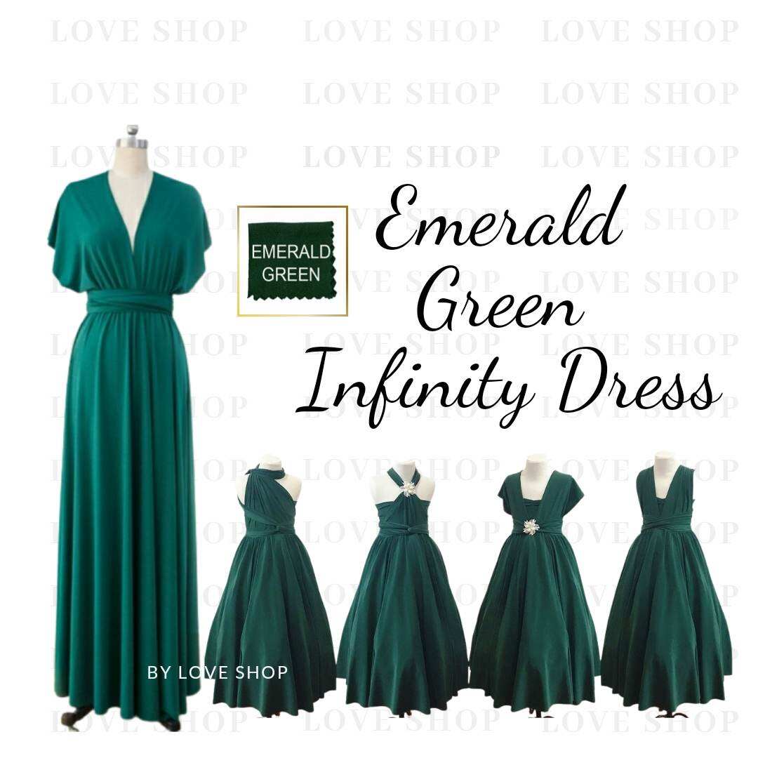 Emerald Green Infinity Dress for Kids and Adults Lazada PH