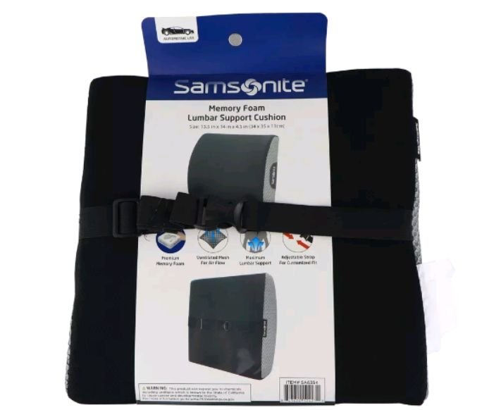 Samsonite Memory Foam Lumbar Cushion 1pc