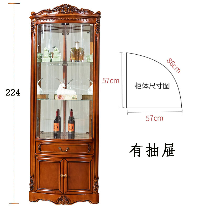 Solid Wood Corner Cabinet European-Style Corner Cabinet Corner Wine