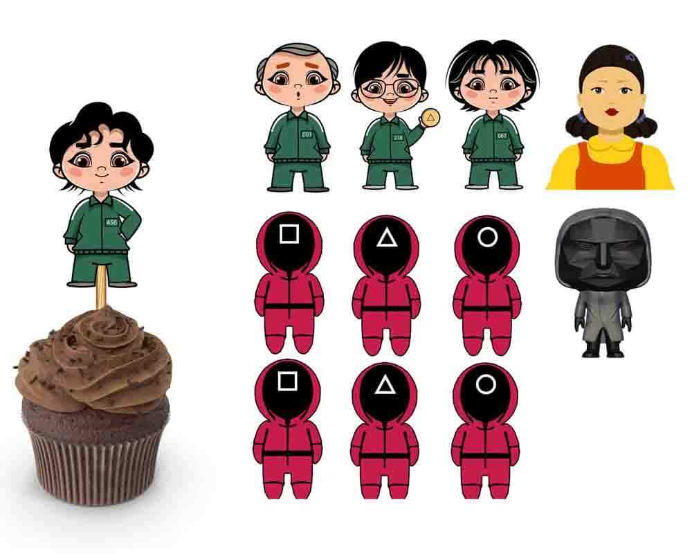 Squid game cake & cupcake topper | Lazada PH