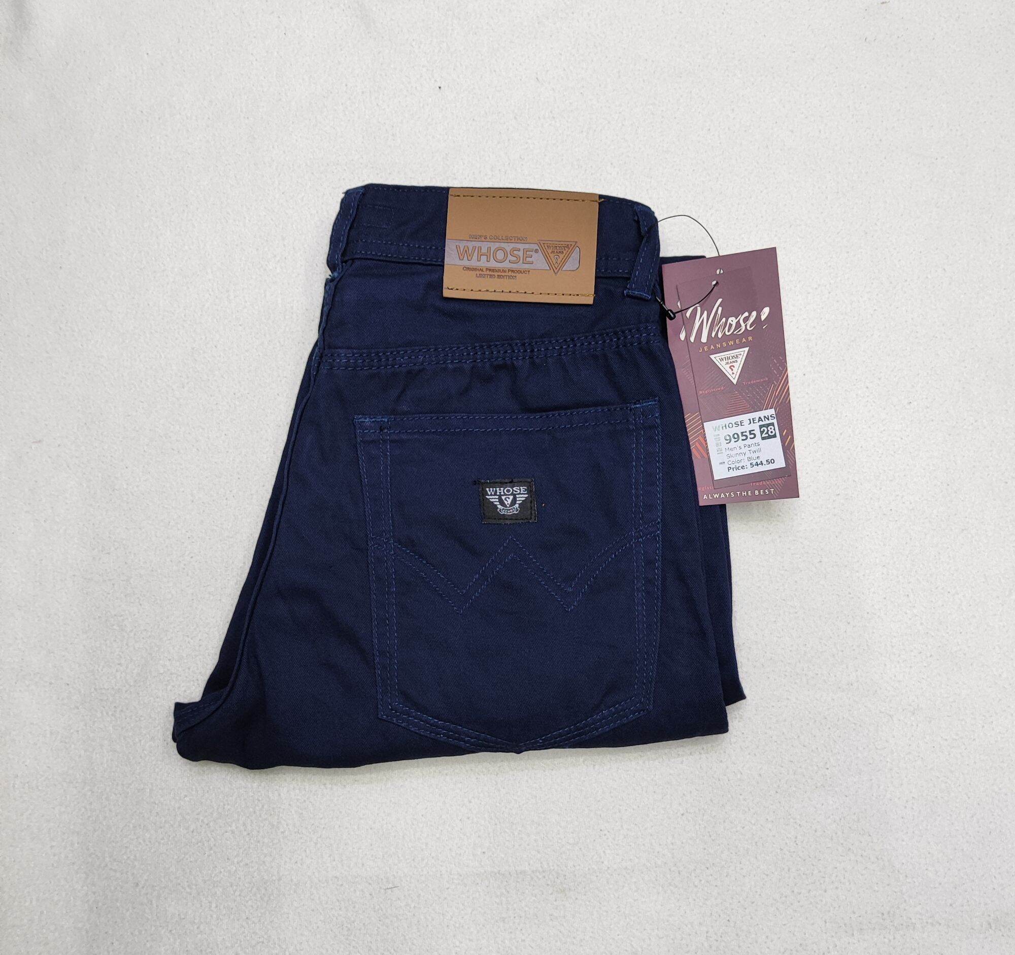 PANTS FOR MEN ORIGINAL WHOSE JEANS BRAND COTTON TWILL (SLIM FIT