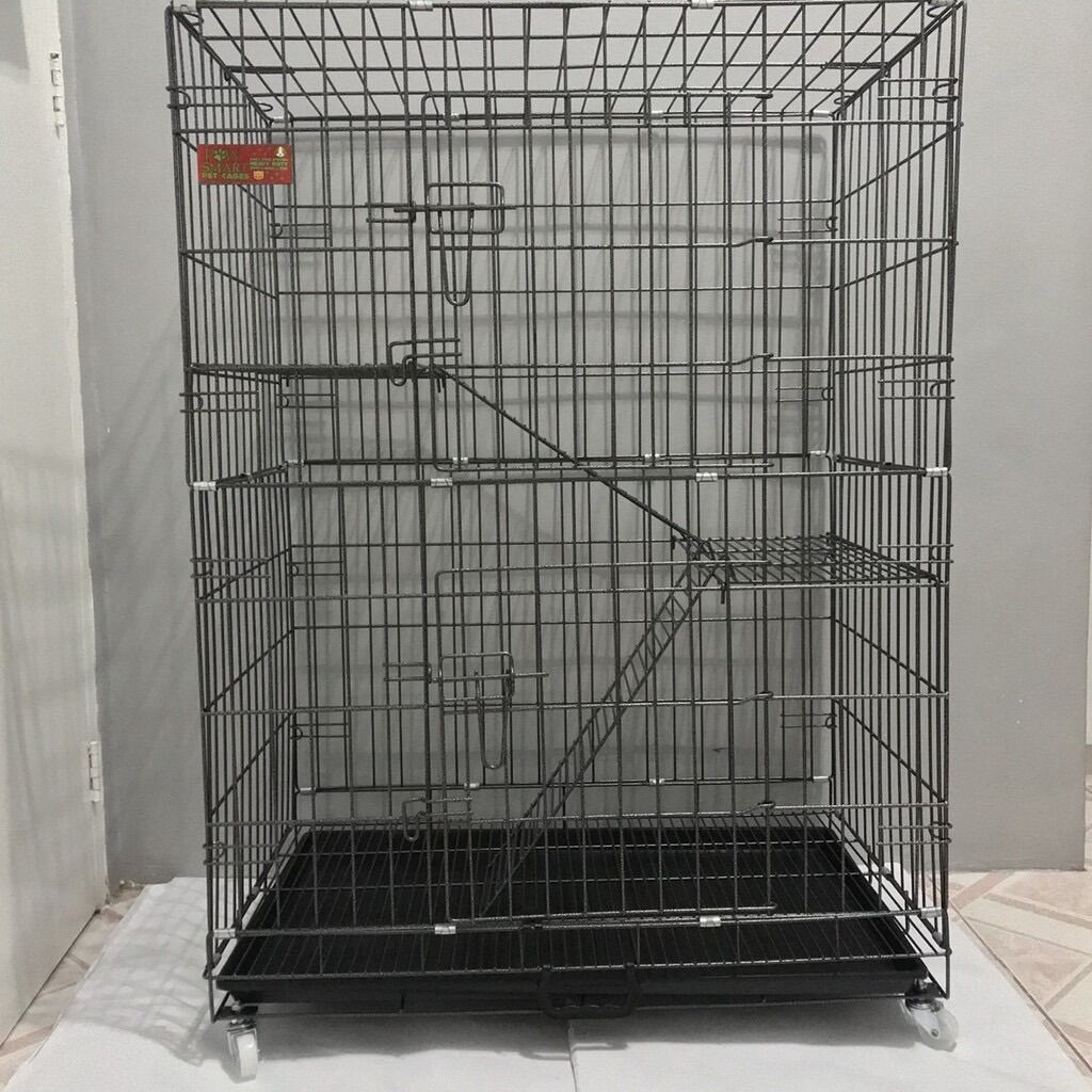 PetBox Pawsmart Heavy Duty Collapsible Cat Cage Crates Large (76 x 48 x 112cm). 