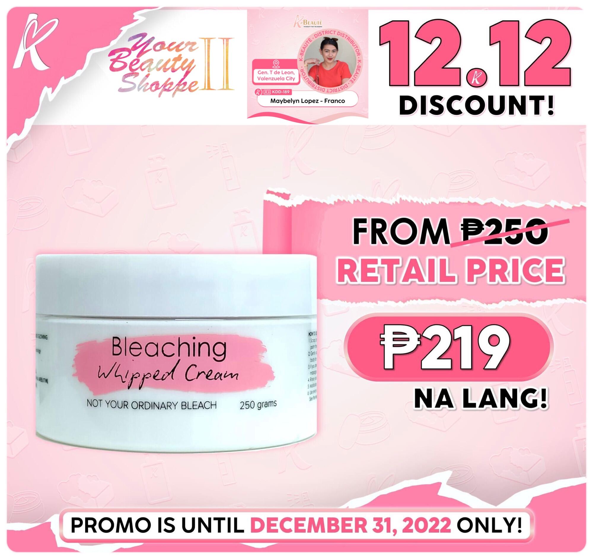 Bleaching Whipped Cream by KBeautè Lazada PH