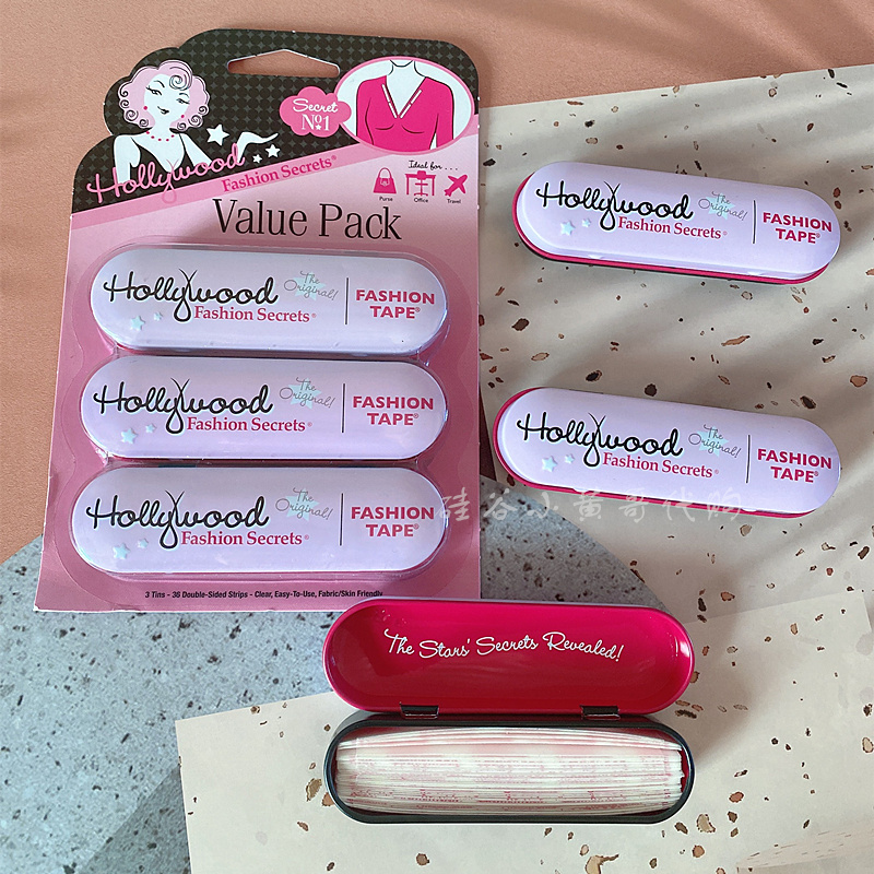 Hollywood Fashion Secrets Fashion Tape Value Pack 3 Tins 36 Double