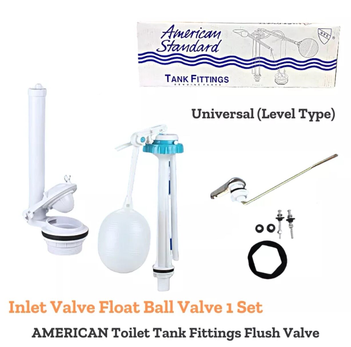 one set toilet flush valve tank fitting inlet valve fliat ball valve