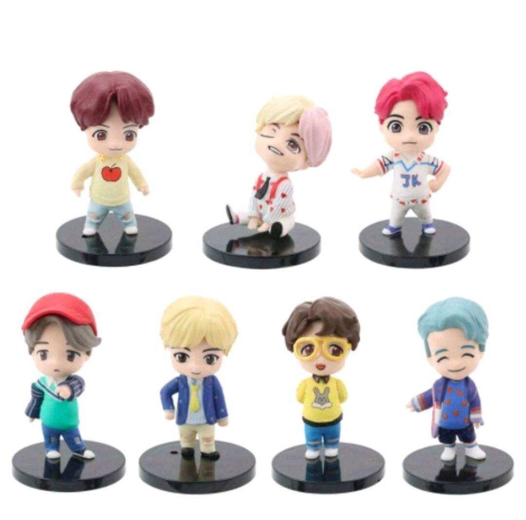 7 pcs BTS TinyTan version action figure | Lazada PH