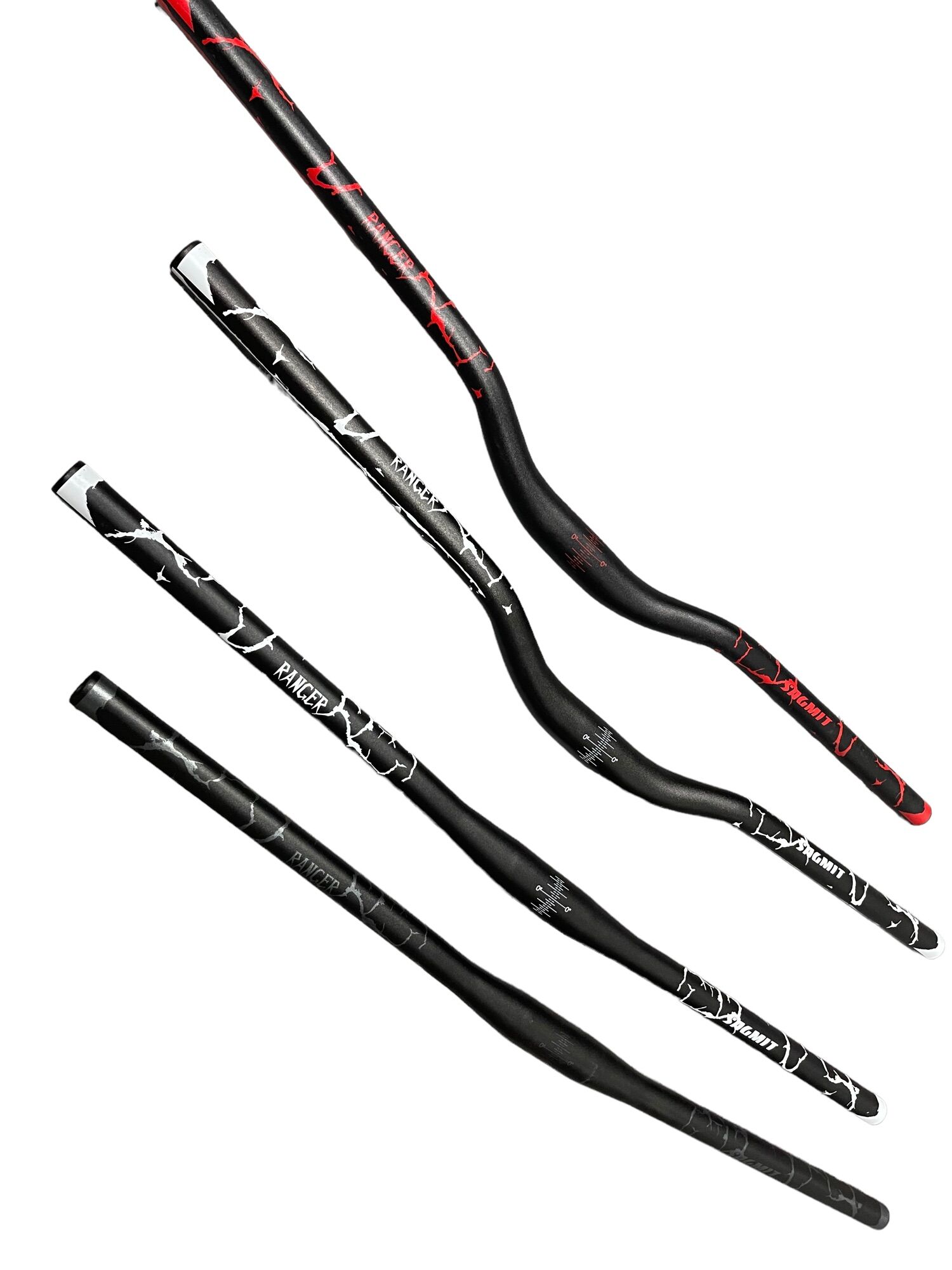 HANDLE BAR Mtb SAGMIT RANGER STRAIGHT AND RISER Black Grey Handle