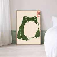 MOETCH | Japanese Matsumoto Hoji Ukiyo-e Frog Anime Posters Sticky Whitepaper Prints Posters Artwork Kawaii Room Decor