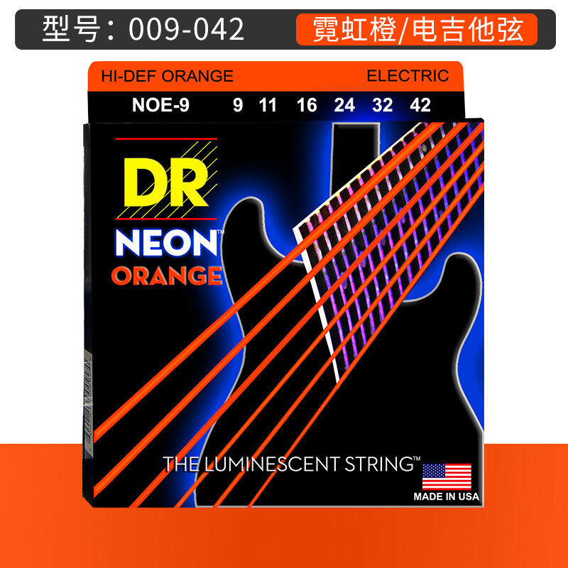 Dr Neon Neon Fluorescent Luminous Color Electric Guitar String Set