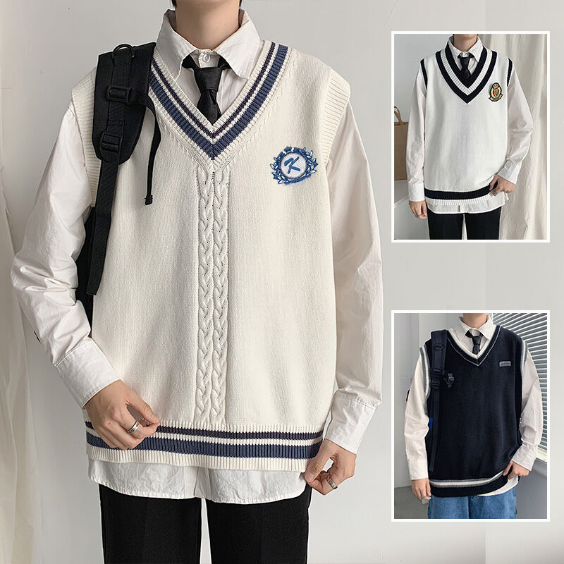 korean v neck sweater