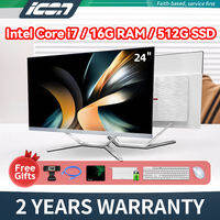ICON all in one pc 24 inch monitor Intel Core i3/i5/i7 16G RAM 512G SSD desktop computer High configuration Office computer Ultra-thin desktop computer for the home Student computer