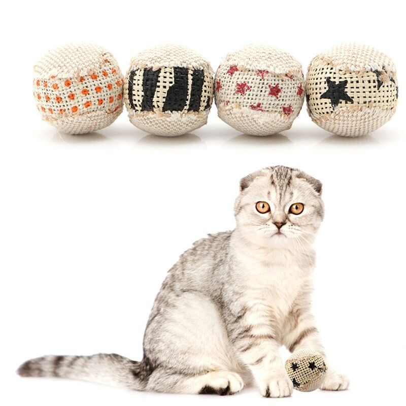 1 Pcs Ball Cat Toy Interactive Cat Toys Play Chewing Rattle Scratch Catch Pet Kitten Cat Exercise Toy Balls(style Random). 