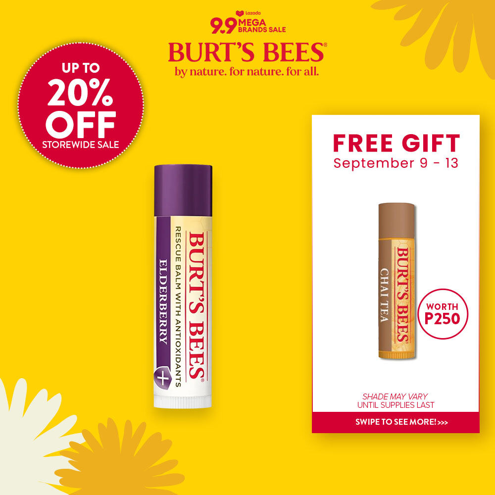 Burt's Bees Lip Balm Advanced Relief Elderberry Lazada PH