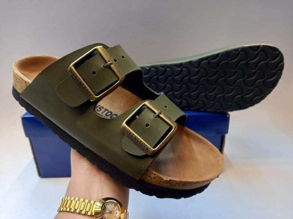 Olive green hot sale arizona birkenstocks