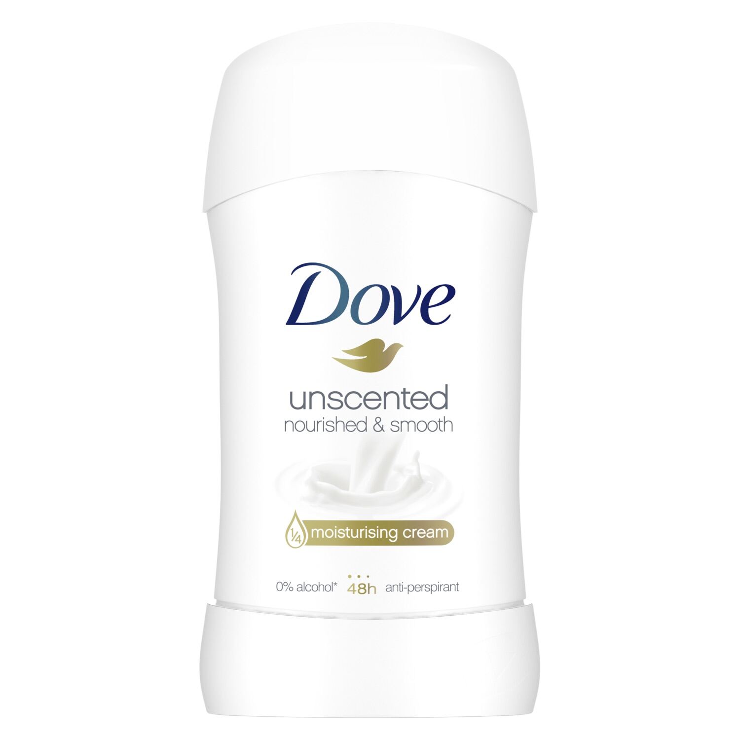 Dove Nourished & Smooth Unscented Antiperspirant Deodorant, 40