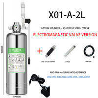 Aquarium CO2 Generator System Kit Stainless Steel CO2 Cylinder Generator System Carbon Dioxide Reactor Kit For Plant Fish