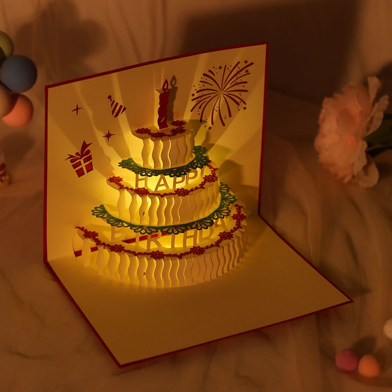 TAOKOU | Music Light 3D Greeting Card with Blessing Message