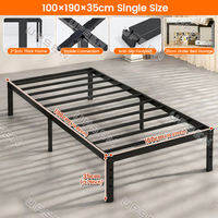 UPSEN Iron Bed Frame Metal Bed Frame King/Queen/Double/Single Size High Load Bearing Bed Frame Home Used